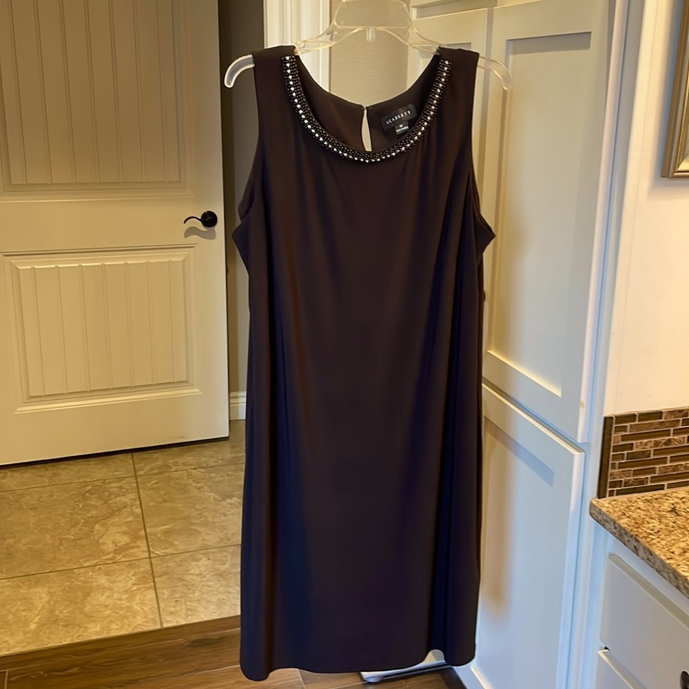 Black embellished sleeveless dress